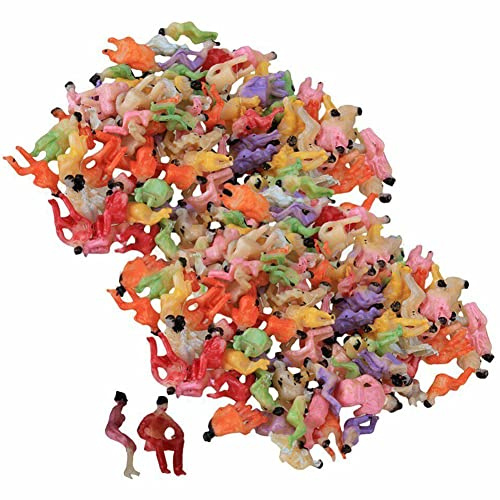 200 Stück Modell People Figuren, sitzend bemalt, Modell Menschen, Eisenbahn, sitzende Passagiere im Maßstab 1:100