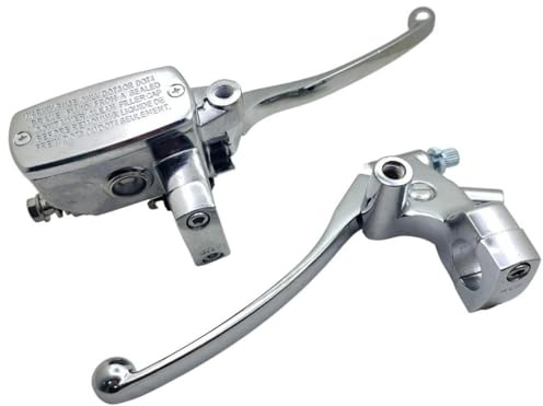 1 Paar Universal-Chrom 25 MM 1 Zoll Motorrad-Bremskupplungshebel Hauptbremszylinderbehälter für Honda Shadow VT600 VT750 VT1100 VT1300 VTX1300 VF750 VLX Deluxe Aero ACE Spirit Magna
