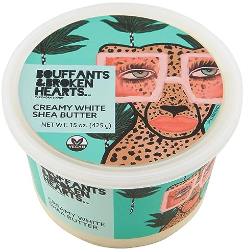 Ashanti Naturals Bouffants & Broken Hearts Creamy White Shea Butter Body Butter | Grade A, 100% Natural African Raw Shea Butter for Dry Skin, Face and Hair (15oz)