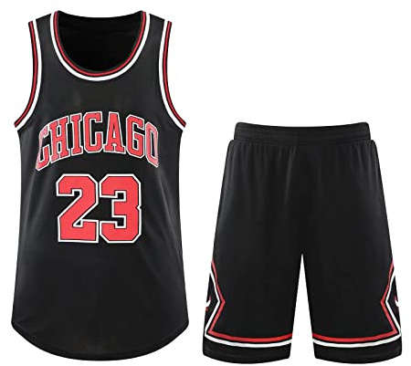 2-Teiliges Kinder/Erwachsene Basketball Jersey & T-Shirt Weste, Kinder/Erwachsene ärmelloses Atmungsaktives Basketball Shorts