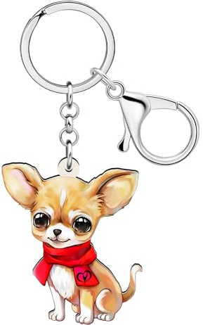 RAIDIN Acryl Cute Hund Pets Schlüsselanhänger für Damen Mädchen Kawaii Welpe Schlüsselring Geschenke für Geldbörse Auto Schlüssel Hunde Liebhaber