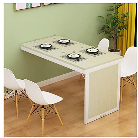 Klapptisch zur Wandmontage, Wandtisch aus Holz, stabile, robuste Konstruktion, Wandschreibtische für kleine Räume, klappbarer Wandtisch (Größe: 100 cm x 50 cm)