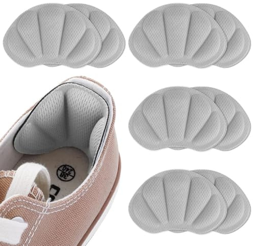 AFCJLTO 4 Paia di Cuscini per Tallone, Perfetti per Scarpe Troppo Grandi, Inserti per Cuscino Sul Retro del Tallone, Proteggono e Migliorano la Vestibilità delle Scarpe Uomo e Donne