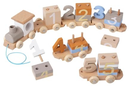 Harilla Holz Geburtstag Zug Frühen Lernen Spielzeug Sensorische Entwicklung Montessori Kinder Anzahl Zug Geburtstag Geschenk Mädchen Jungen Kinder