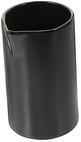 CIYODO Keramik Mini Milchkännchen Mit Spitzem Ausgießer Langlebig Vielseitig Für Kaffee Saft Joghurt Küchenzubehör Matte Schwarze Nordic Optik Für Restaurant Und Zuhause