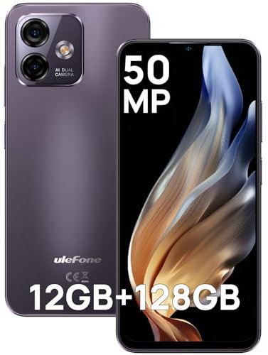 Ulefone Note 16 Pro Handy Ohne Vertrag, 12GB+128GB/256GB SD, 50MP Kamera Octa Core Smartphone Android 13 6.52 Display 4400mAh, 4G Dual SIM Handys Face ID/GPS/OTG/Violett