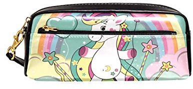 Federmappe Einhorn-Fliege Mit Ballon Auf Regenbogenwolken Stiftetasche Griff Praktischem Bleistift Beutel Strapazierfähig Tasche Für Teenager Erwachsener Kinder