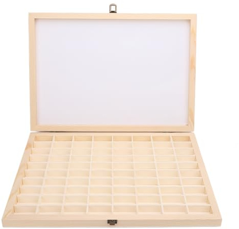 35mm Film Case, 135 Film Container Solid Wood Film Storage Box with 80 Slots, Portable Film Storage Case to Sort and Safeguard Film Rolls(No Film Rolls Included)