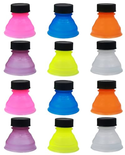 12 Pcs Can Covers, Reusable Soda Can Lids for Fizzy Drinks, Tight Seal Can Lids for Tins, Random Color Drink Covers Suitable for Outdoor Parties and Home Use, 6 * 5.5 * 3.5CM