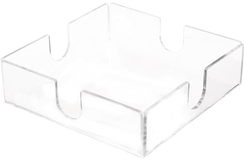 Portatovaglioli in acrilico, trasparente, quadrato, dispenser per tovaglioli, per bar, feste, cucina e sala da pranzo, bagno