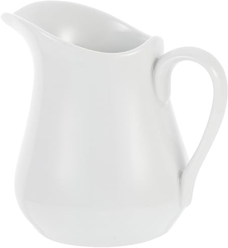 Jarra de Cerámica 450ml para Servir Crema y Leche | Vertedor Delicado, Acabado Liso y Resistente, Adecuado para Restaurantes y Bbq, Jarra para Leche Profesional
