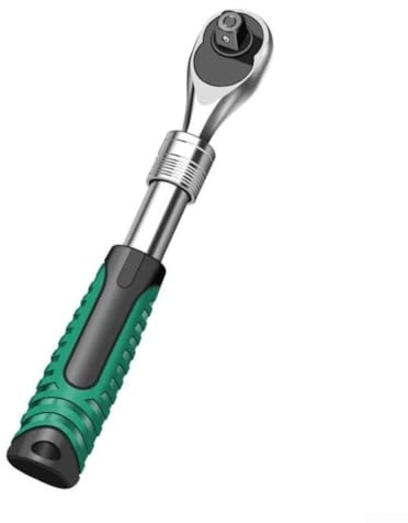 Drive Socket Ratchet Wrench 1/4 Inch 72-Tooth Extendable Handle Quick Release Chrome Vanadium Tool for Mechanics DIY Use