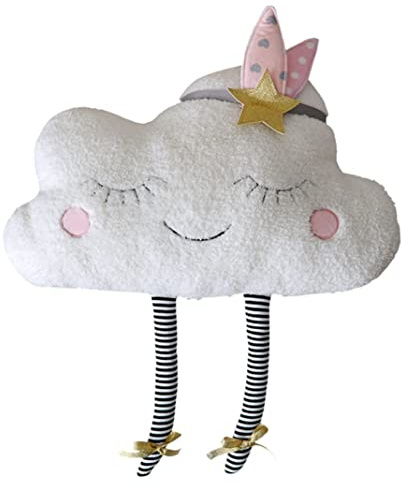 Hilai Wolkenkissen Kissen Wolke Baby Komfortkissen Plüsch Weiß S Größe 23 * 38 cm Überwurf für Kinder Kinder