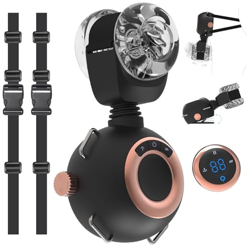[Upgraded] Electric Cup Masturbators with Adjustable Belt, Male Masturbator-Penis Pump/Trainer with 9 Thrusting&Vibrating, Male Sex Toys Remote/Hands Free Masturbator | Sex Machine for Men