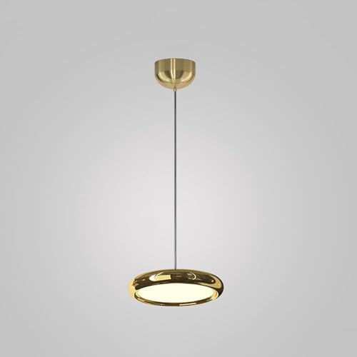 CCXXYGWJ Grifo de Cocina Lámpara Colgante de Metal posmoderna Lámpara Colgante de Techo Regulable LED 1, Luminaria suspendida Ajustable para el hogar - Lámpara de Mesa de Comedor de Cocina Oro