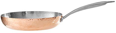 Premier Housewares Minerva Frying Pan, Hammered Copper Finish, Professional Cookwear, Stainless Steel, 42cm