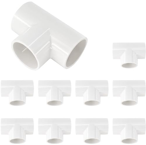 Lot de 10 connecteurs en PVC résistant pour Montage de Meubles à 3 Voies de 32 mm