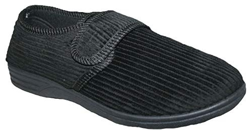 Northwest Territory Men's Diabetic Orthopaedic Slippers, Black Ken, 9.5 UK