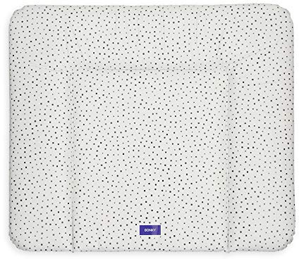 BONKY® Wickelauflage 85x72 cm - weiche Wickelunterlage - Baby Wickeltischauflage - Wasserdischt - Abwaschbar - Made in EU - 100% Oeko TEX - Punkte