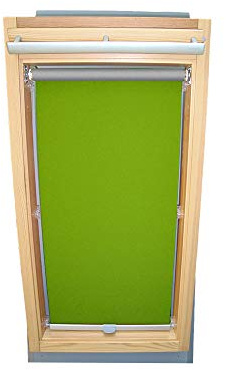 Rollo für VELUX Dachfenster THERMO Alu-Rückseite Dachfensterrollo für TYP GGL/GPL/GGU/GPU - PK08 - Farbe Limone - mit Haltekrallen