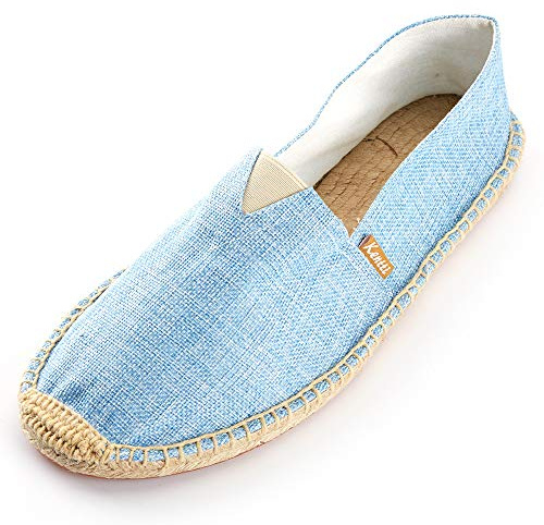 Kentti Herren Leinwand Classic Flat Espadrilles Blau 43 EU