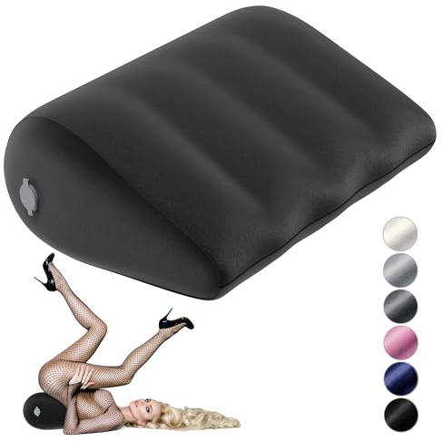 liebesfreunde® Sex Lendenkissen für mehr Spaß - mit Bezug - Kissen aufblasbar für Sexstellungen - Sexspielzeug für Paare, schwarz