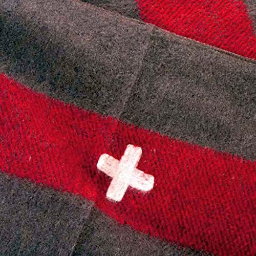 TS Tactical Store Couverture Militaire d'urgence Marron de l'armée Suisse Gen.2, 77% Laine, 650 g/m² | Neuf | Couverture de Sauvetage Militaire en Peau de Mouton, 200 x 140 cm