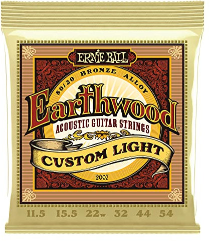 Ernie Ball Earthwood Custom Light 80/20 Bronze Saiten für Akustikgitarre - Stärke 11.5-54