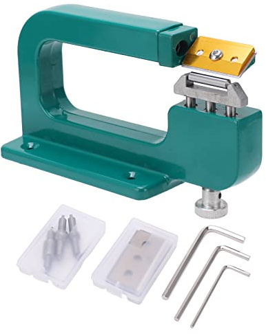 Lederspalter-Schäler-Set, Lederspaltmaschine mit 5 Klingen, 3 Schraubenschlüsseln und 3 Rollen, Lederkantenschälwerkzeug Zum Schälschälen von Leder