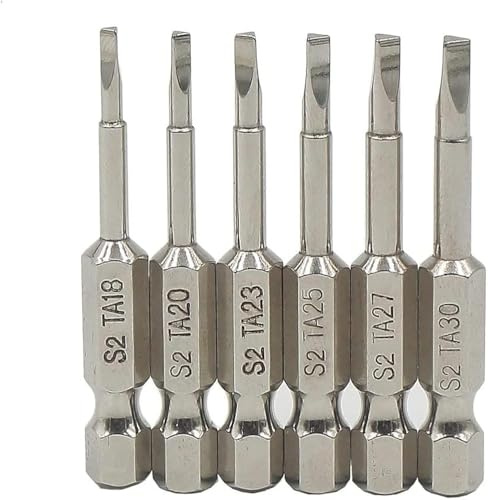 Fixinus Magnetisches Dreieck-Schraubendreher-Bit-Set, 6-teilig, 6-teilig, Sechskant, 1,8 mm, 2,0 mm, 2,3 mm, 2,5 mm, 2,7 mm, 3,0 Dreieck-Bits, 50 mm Länge