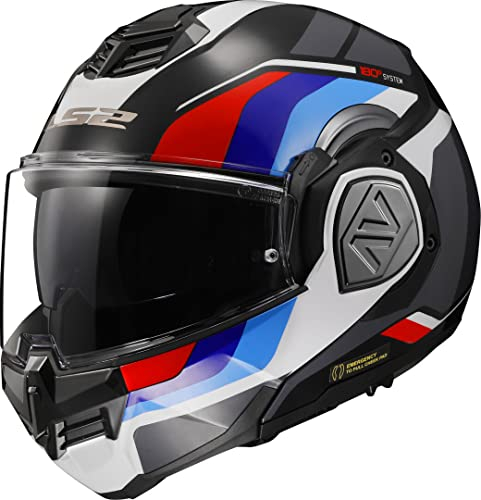 LS2, Casco Moto Modulare ADVANT SPORT Black Blue Red White, L