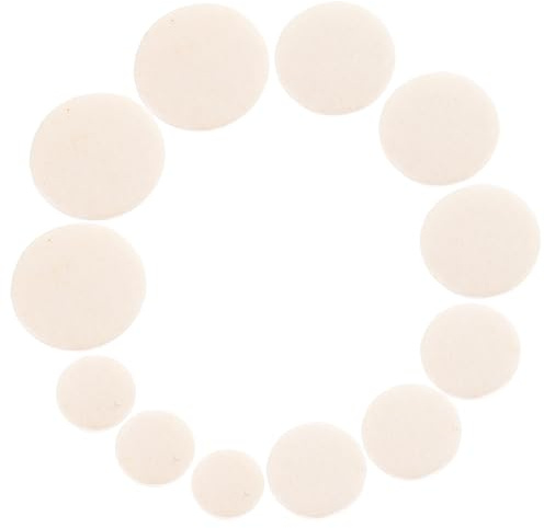 Healifty 34Pcs Clarinet Pads Replacement Set Clarinet Cork Woodwind Instrument Pads Kit Flute Mouthpiece Repair Accessories White Felt Cushion Key Parts