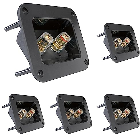 Lautsprecher-Schraubanschluss 204610 1 Stück, Schwarz, 12.5x5x5cm (Packung mit 5)