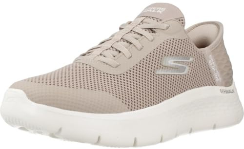 Skechers, Grand Entry, Zapatillas sin Cordones para Mujer Go Walk Flex, Gris Topo, 39.5 EU