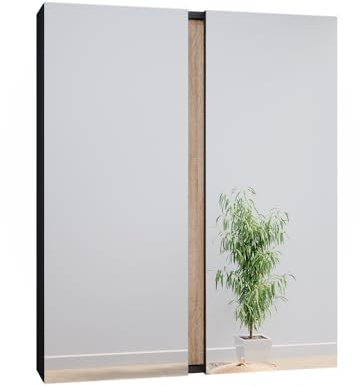 Vicco Badspiegelschrank Gloria, Anthrazit, 70.4 x 84 cm | mit 2 Türen, mit Aussparung für Siphon und kombinierbar mit Gloria-Serie