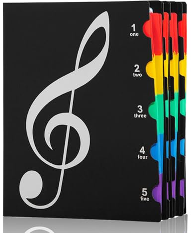 Notenmappe für Notenblätter beim,Notenheft a4,Präsentationsmappe a4,chormappe,notenmappe für notenblätter, Kunststoff Konzert Chorfolder Music Note,40 Taschen Clef (Schwarz)