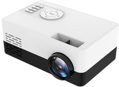 Mini proyector portátil de video-proyector, proyector de teléfono 1080P Full HD, proyector de cine en casa, proyector pequeño compatible con varios periféricos (240P, blanco)