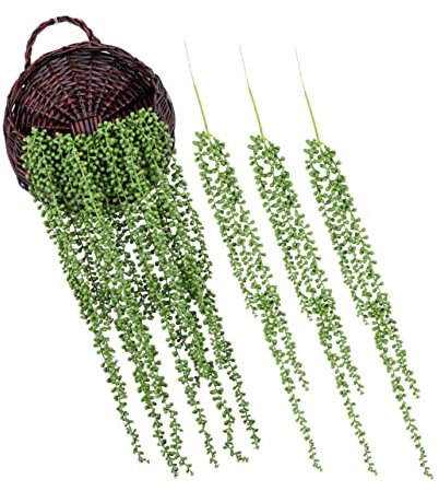 Ciieeo 4pcs Realistic Simulation Hanging Rattan Vine Fake Weeping Plant Artificial Plant Wall Vine Decorative Hanging Succulents for Home