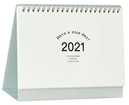 HAPINARY Coil Desktop-kalender 2021 Standalone Kalender 2021 Standkalender Einfache Zufällige Farbe