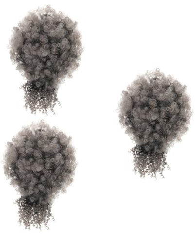 FRCOLOR 3stücke Afro Puff Drawstring Ponytail Für Lockige Pferdeschwanzverlängerung Voluminöses Haarteil Mit Clip Und Kunsthaar Für Hochzeiten Cosplay Und Alltag