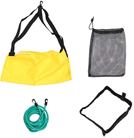 Set Swim in Place Harness Schwimmwiderstandsgürtel Schwimmfallschirm Outdoor-Ausrüstung Schwimmgürtel Schwimmwiderstandsleine Pool Schwimmtrainingsleine Kinderleine Sportgürtel Kind Erwachsene