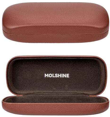 molshine Hartschalen-Sonnenbrillenetui, tragbares großes Brillenetui mit Tuch für Damen und Herren, auf Reisen und zur Arbeit