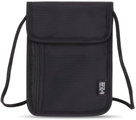 Brustbeutel, Brusttasche Security Walletm, Diebstahlsichere Tasche mit RFID Schutz, Reisegeldbeutel für Damen/Herren Für Kleingeld, Handys, Pässe, Ausweise, Bankkarten, Kleinteile