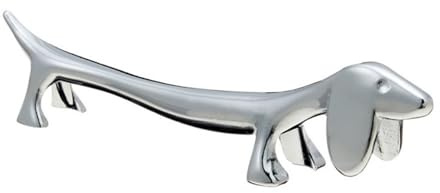 Raypontia 5 STK Welpen-Essstäbchenhalter - 9 * 2,5 cm Welpen Besteckbänkchen Aus Edelstahl, Welpen Messerbänkchen, Dackel Besteckablage, Essstäbchen Ablage In Süßes Dackel-Design, Spülmaschinenfest