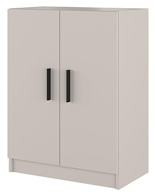 DUÉRMETE ONLINE - Armario Mueble de Cocina Bajo de Dos Puertas Alella, Práctico y Funcional, Color Beige, 60 cm (Ancho) x 80 cm (Alto) x 34 cm (Fondo)
