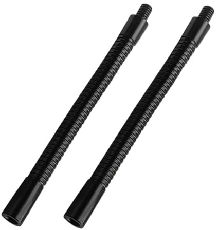 Abaodam 2pcs Black Flexible Mic Stand Arm Hose Connector Adjustable Extension for Podcasting Live Streaming Microphone Holder Adapter