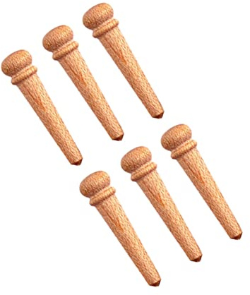 minkissy 6 Stück Maple Bridge Steg Pins für Akustische Folk Gitarre Gitarrenzubehör für Verbesserte Klangqualität und Einfache Installation