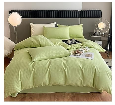 TFBHL Set DE NUVET Set algodón Jacquard Juego de Ropa de Cama de Cuatro Piezas Conjunto de sábana de Piel de Piel SEATO COMOLENTE Conjunto Set (Color: B, Tamaño: Cama de 2 m)