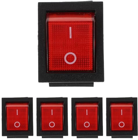 LALADEFIEE 5 pièces Interrupteur à Bascule Bateau Robuste pour Usages Automobile et Domestique Bouton Marche Arrêt Basse Tension Installation Simple