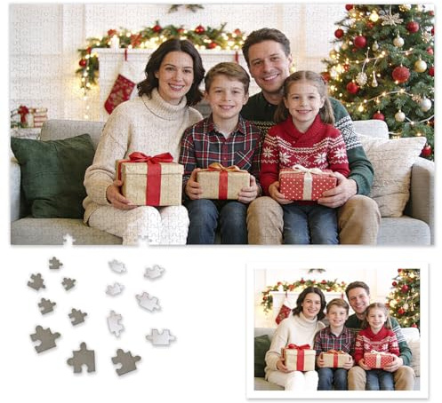 Personalised Jigsaw Puzzles for Adults 1000/500/300/200/70 Pieces,Wooden Custom Puzzle with Frameless,Pet Portrait,Landscape Image,Personalised Gifts for Family,Friend,Birthday,Home Decor(1000 PCS)